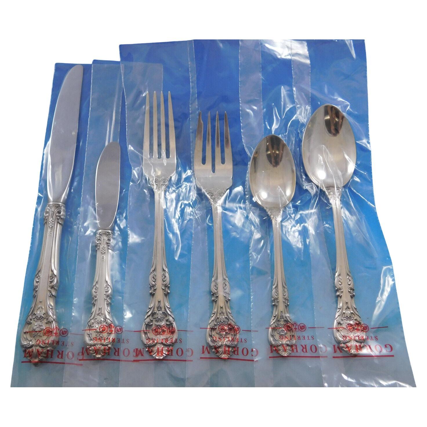 King Edward by Gorham Sterling Silver Flatware Set 16 Service 96 pcs Place New