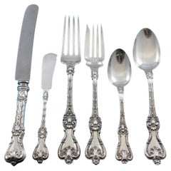 King Edward by Whiting Sterling Silver Flatware Set 12 Service 72 Pieces Dinner