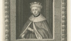 King Edward V Portrait Engraving, Princes in the Tower, Vertue, c.1732