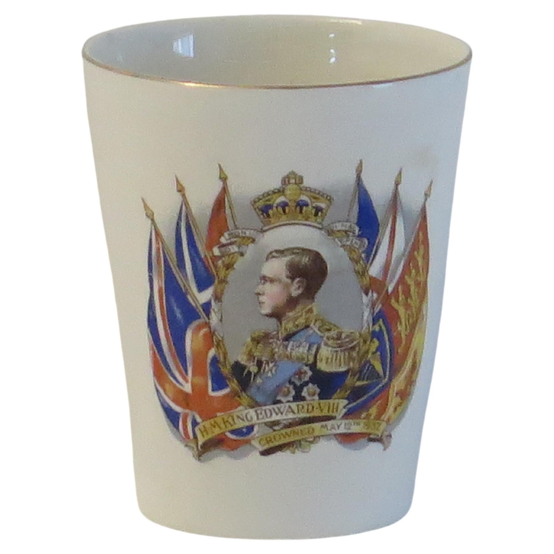 König Eduard V111  Royal Commemorative Pottery Becher, 12. Mai 1937
