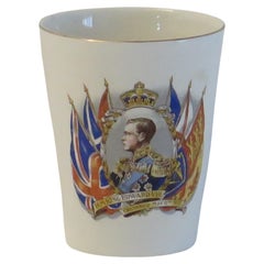 Retro King Edward V111  Royal Commemorative Pottery Beaker, May 12th 1937