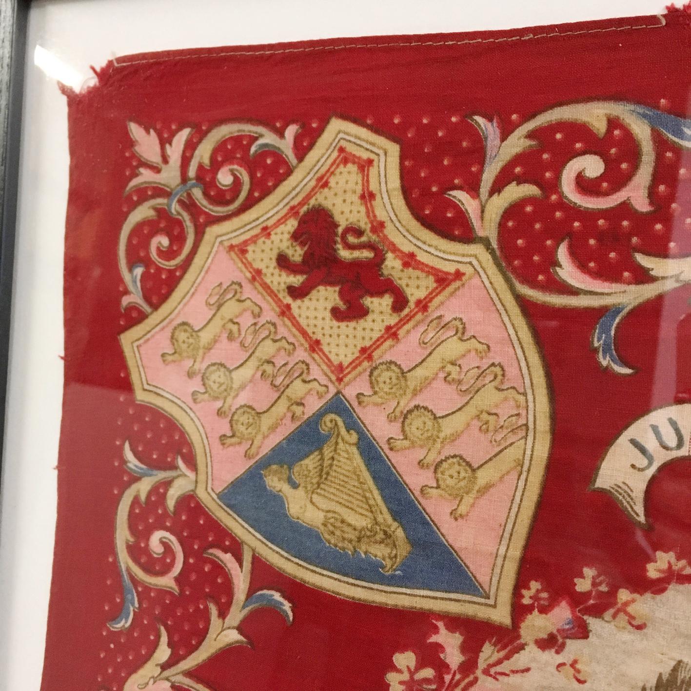 Edwardian King Edward VII Coronation, June 1902 Framed Red Flag For Sale