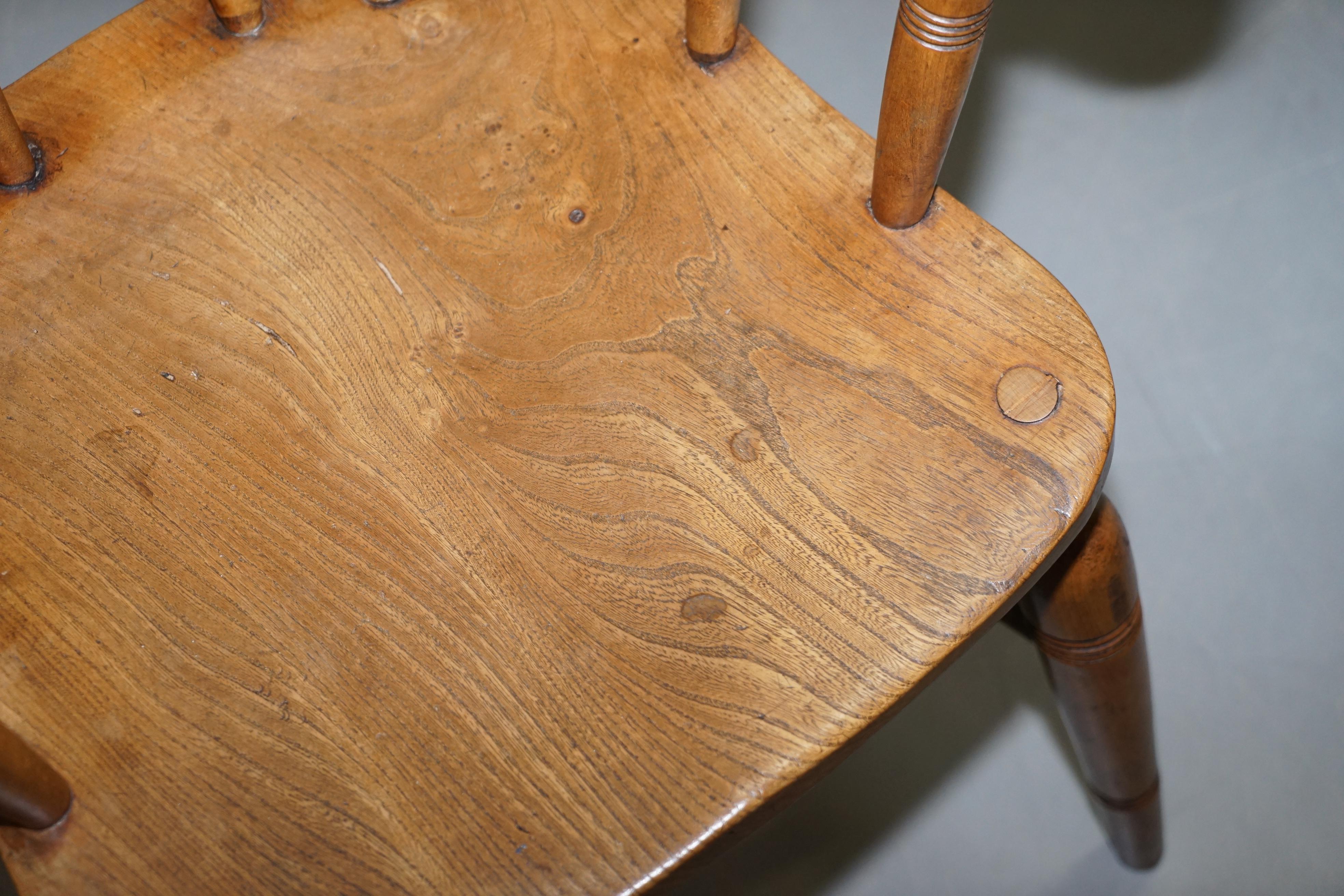 Elm King Edward VII Crown Estate Stamped Captains Armchair O'Haines High Wycombe For Sale