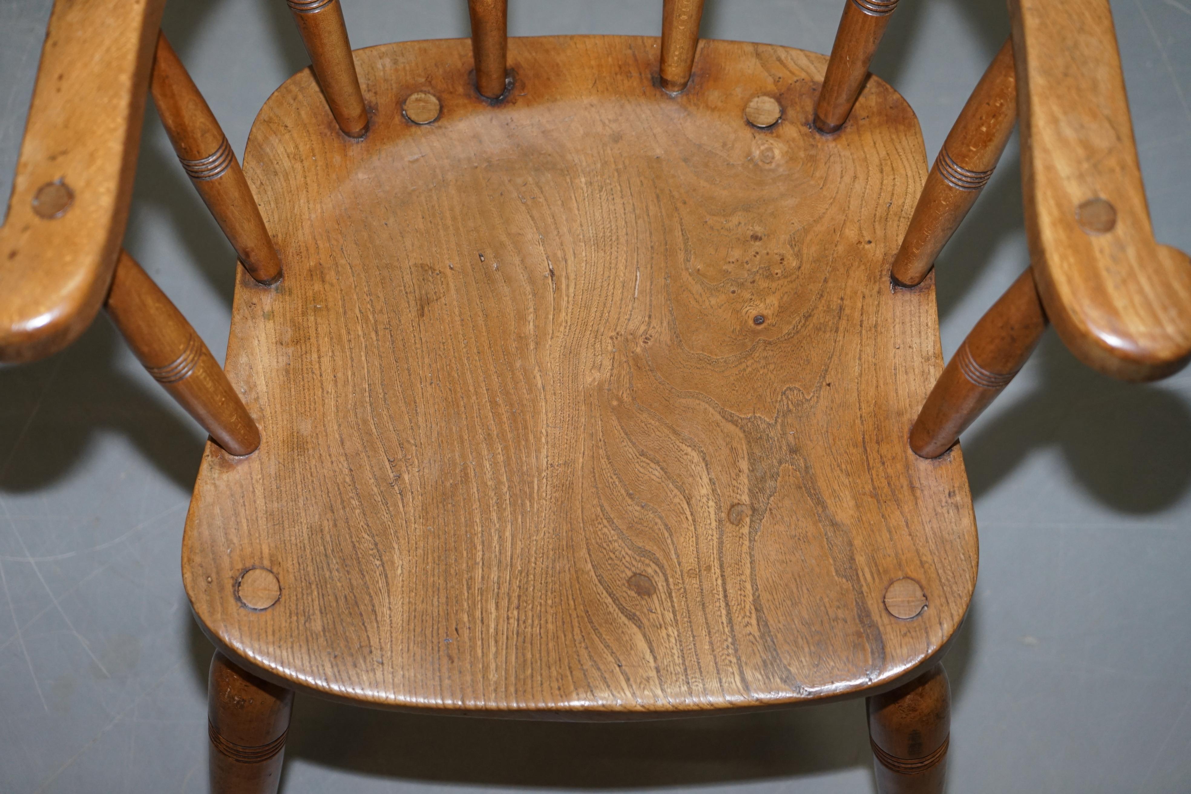 English King Edward VII Crown Estate Stamped Captains Armchair O'Haines High Wycombe For Sale