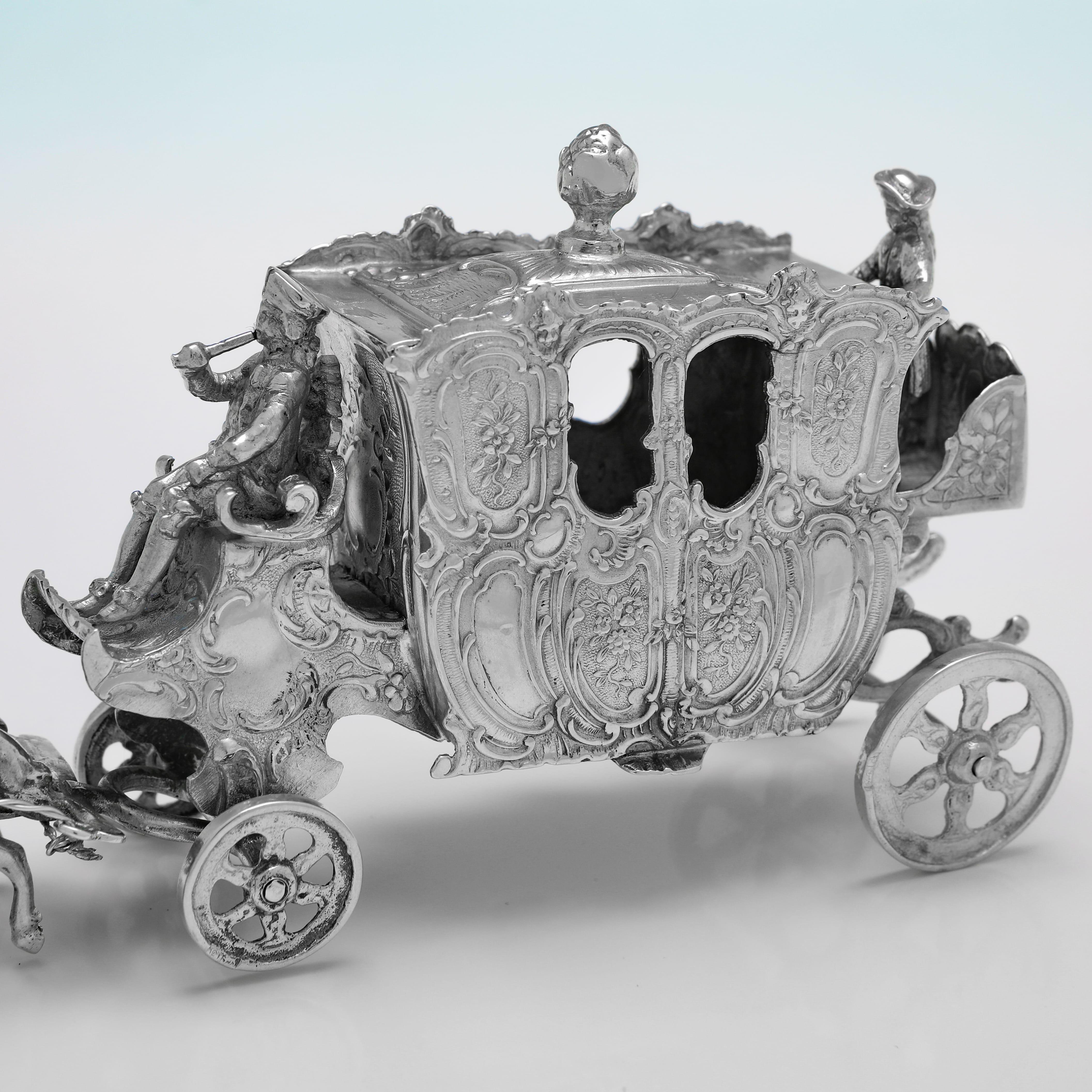 English King Edward VII Royal Coronation Coach and Horses - made in London in 1901