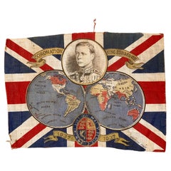 Used  King Edward VIII Coronation Flag 1937