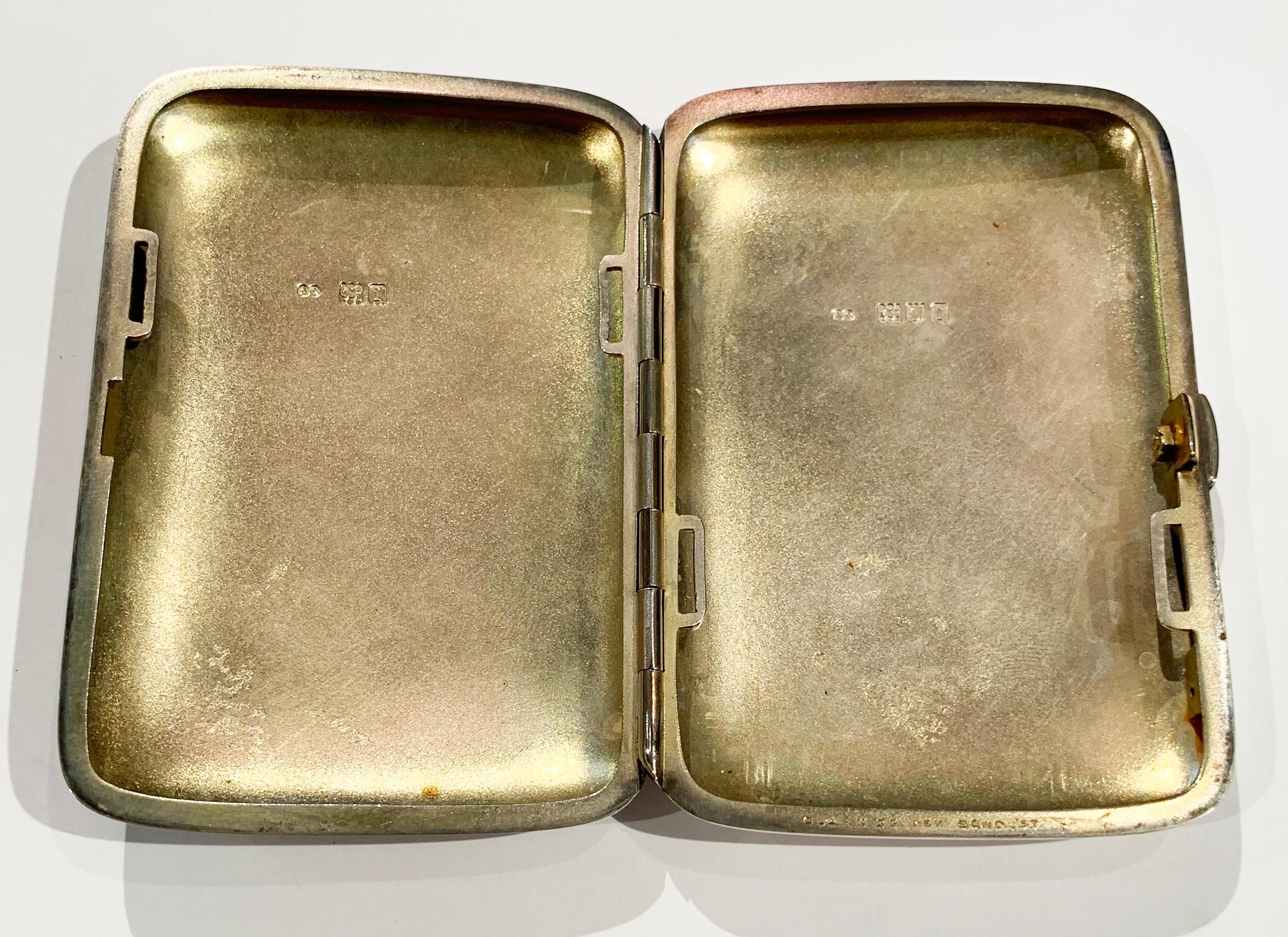 Edwardian King Edward VII's Personal Cigarette Case, Silver,  Red & Blue Enamel and Gold For Sale