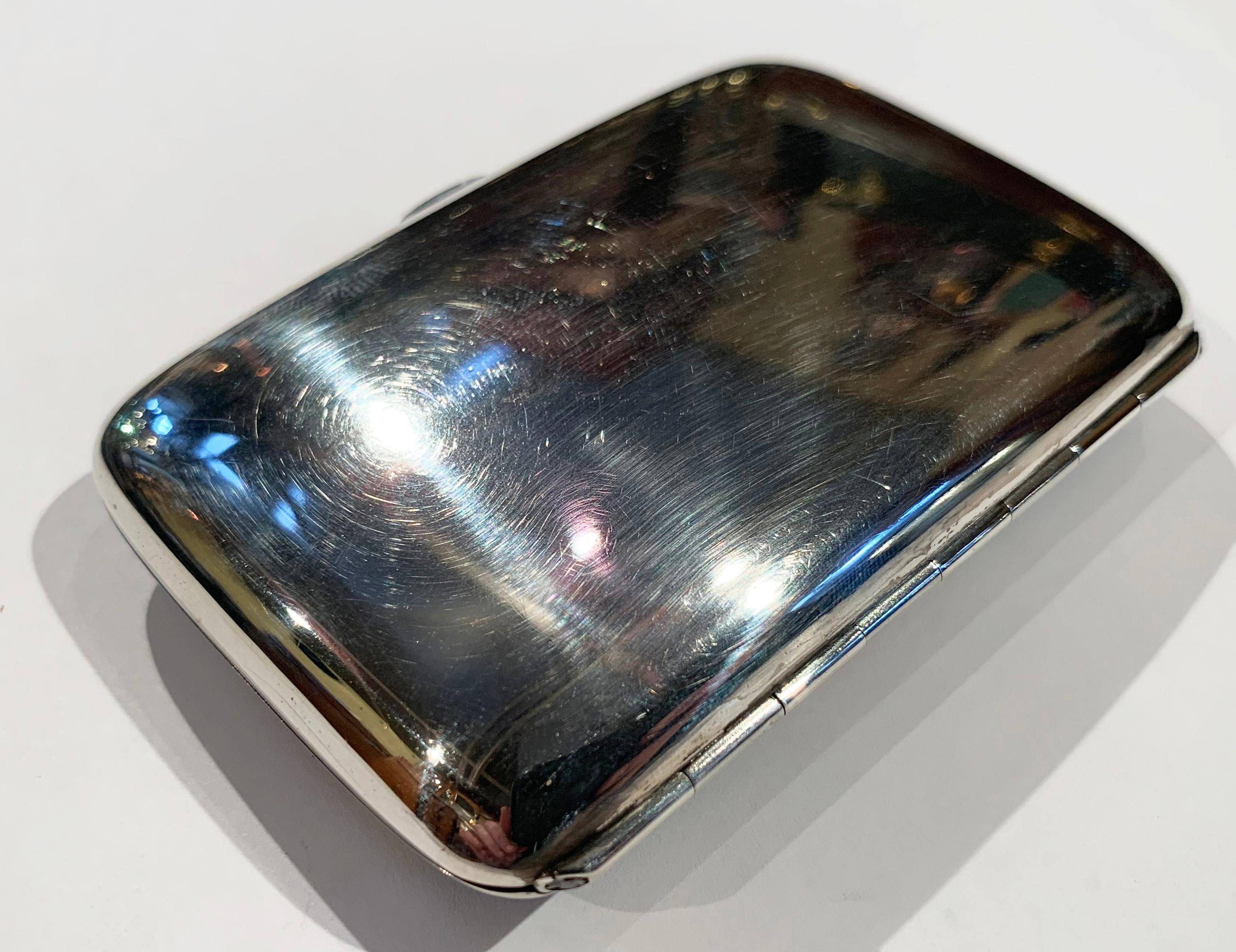 Early 20th Century King Edward VII's Personal Cigarette Case, Silver,  Red & Blue Enamel and Gold For Sale