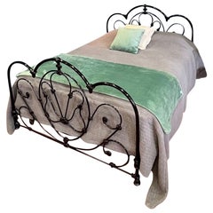 King English Black Iron Bed Frame