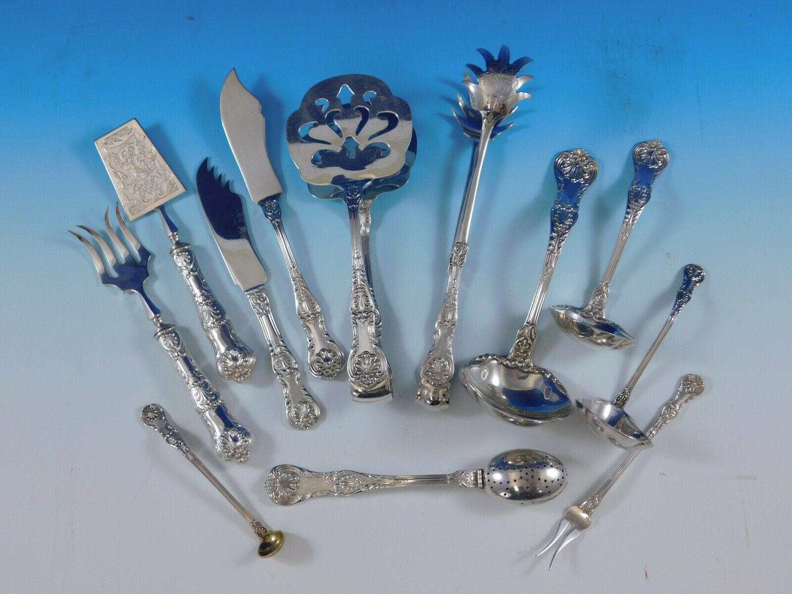 King George by Gorham Sterling Silver Flatware Set Monumental Service in Chest In Excellent Condition In Big Bend, WI