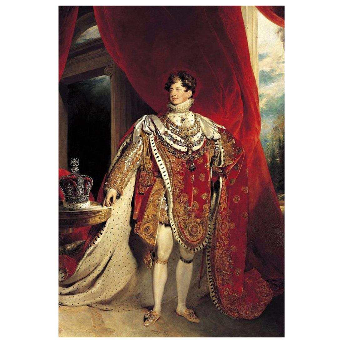 König Georg IV. authentisches antikes Haarstrang 18. Jahrhundert / 19. Jahrhundert