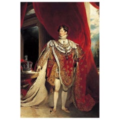 König Georg IV. authentisches antikes Haarstrang 18. Jahrhundert / 19. Jahrhundert