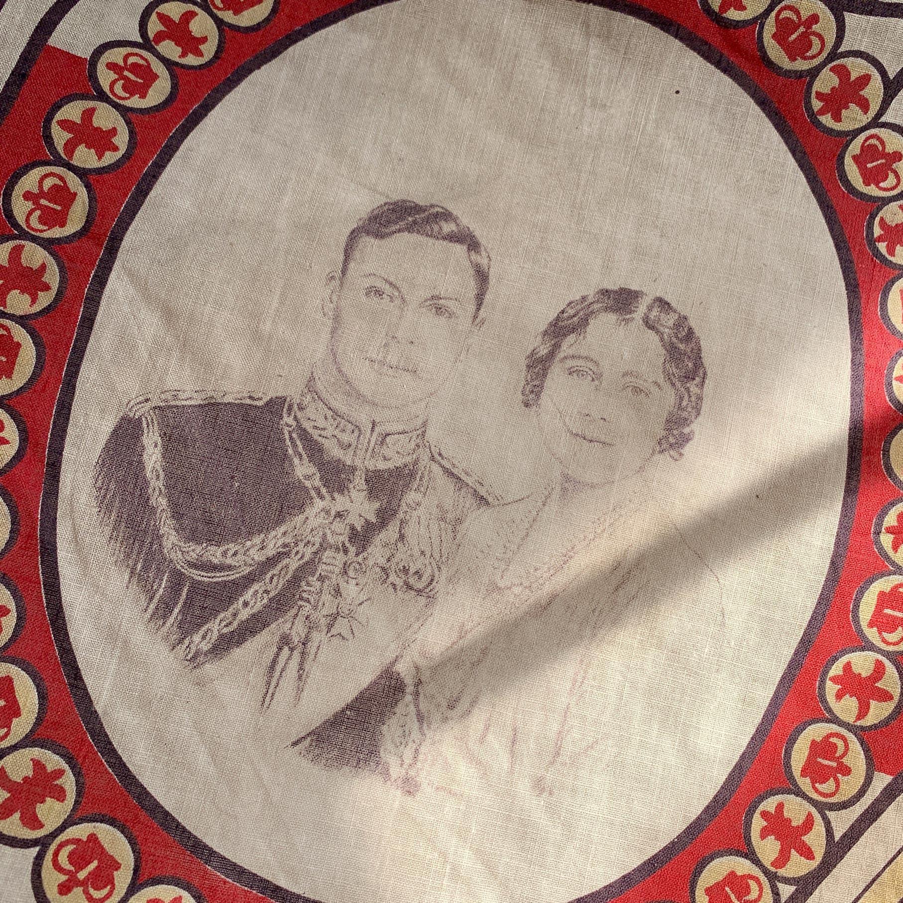 König Georg VI. und Königin Elizabeth der Königin der Krönung Fahne 1937 (Empire) im Angebot