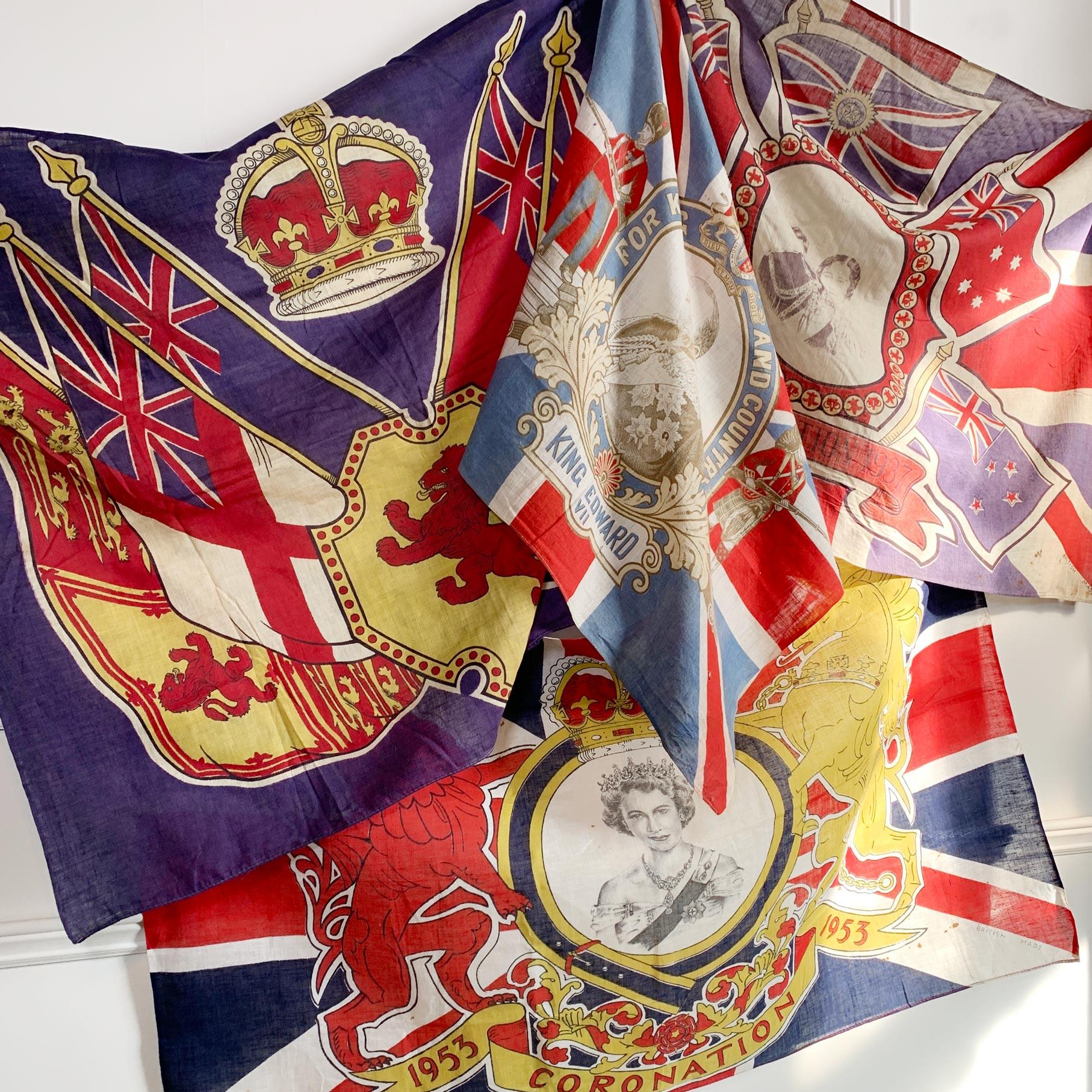Cotton King George VI Coronation Flag 1937 For Sale