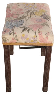 King George VI Coronation Stool in Cerused Oak Ca 1937 Made in England