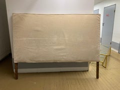 King Headboard Upholstered in Cream or Champagne Velvet