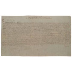 Pétition signée du roi Henry VIII avec certificat d'authenticité