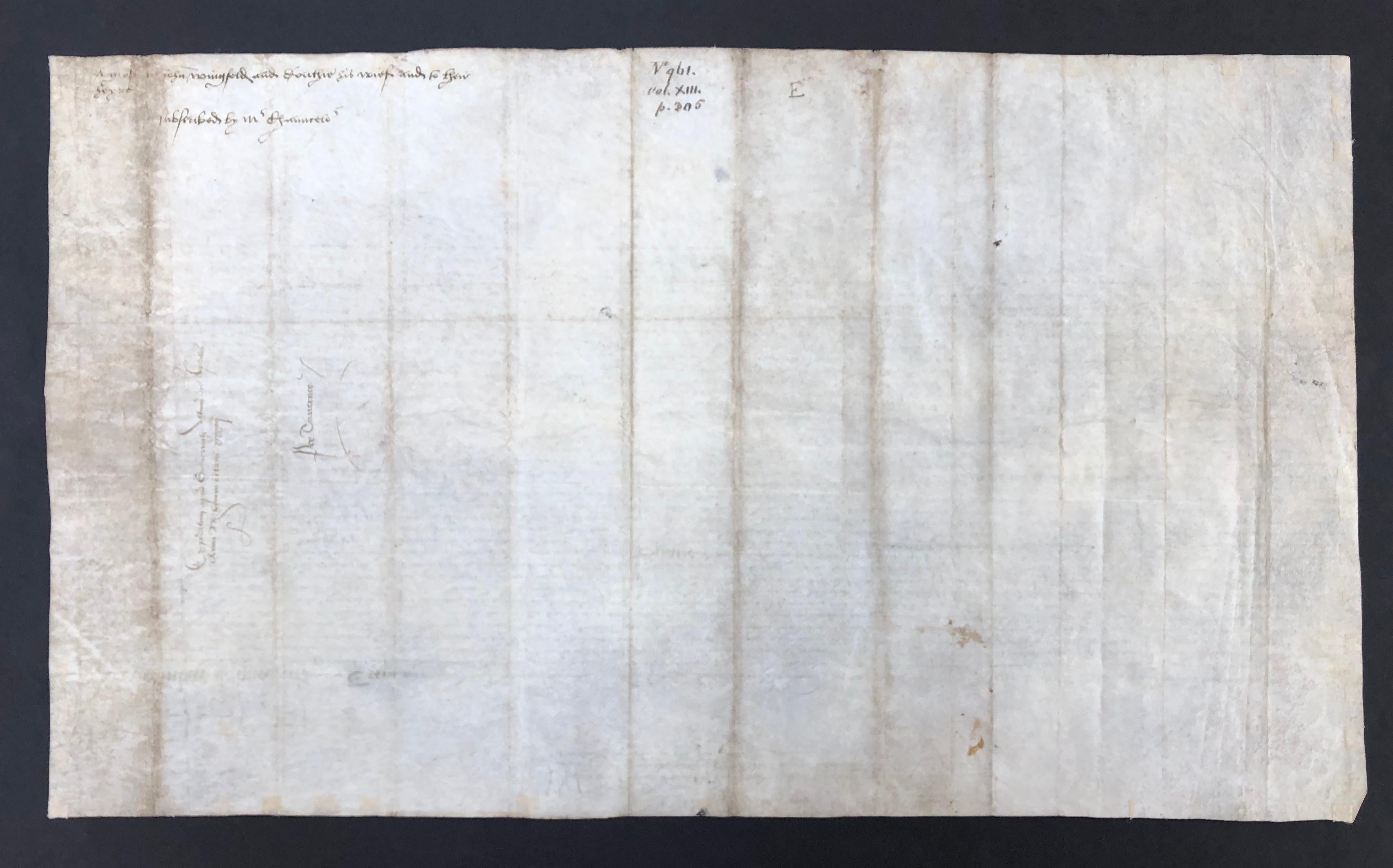 König Henry VIII. Echte signierte Petition mit Echtheitszertifikat (18. Jahrhundert und früher) im Angebot