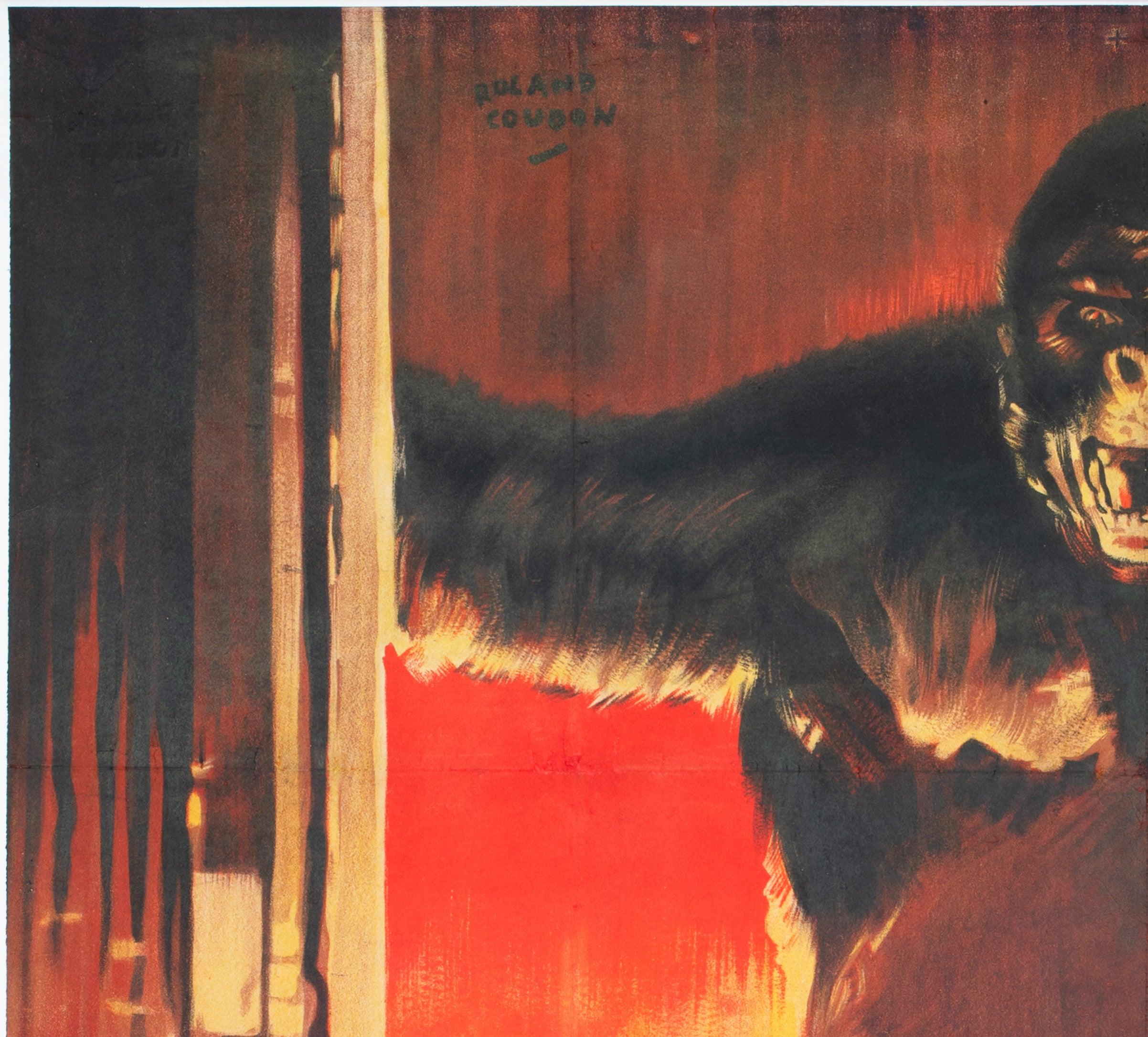 King Kong 1933 Französisch Grande Style A Filmplakat, Roland Coudon im Zustand „Hervorragend“ im Angebot in Bath, Somerset