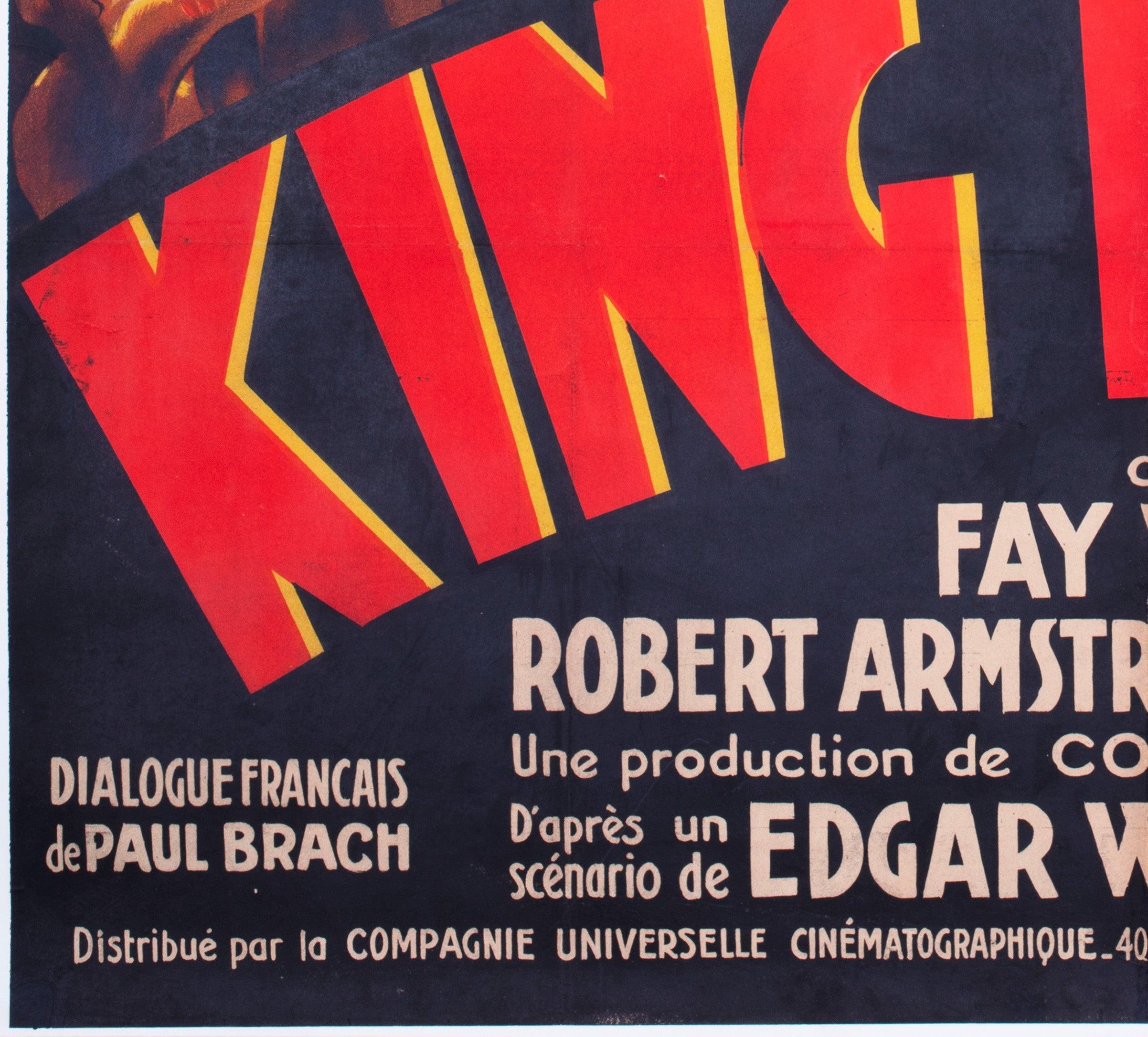 King Kong 1933 Französisch Grande Style A Filmplakat, Roland Coudon im Angebot 2