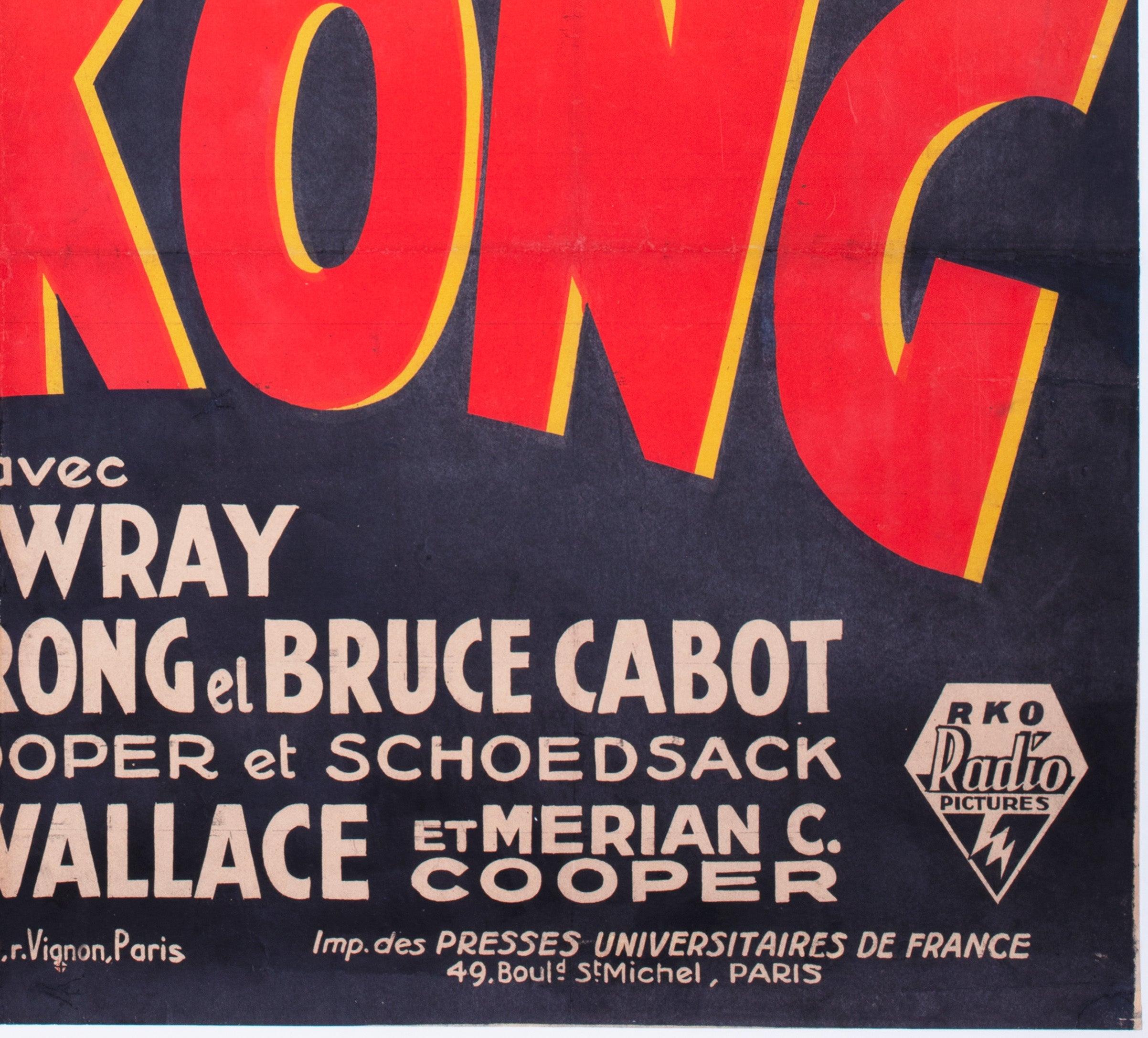 King Kong 1933 Französisch Grande Style A Filmplakat, Roland Coudon im Angebot 3
