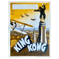 Französisches kleines Filmplakat, King Kong 1933, Pierre Pigeot