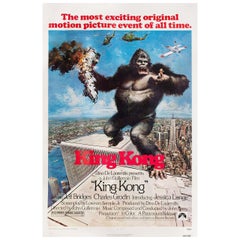 "King Kong 1976 - Affiche de film en une seule feuille