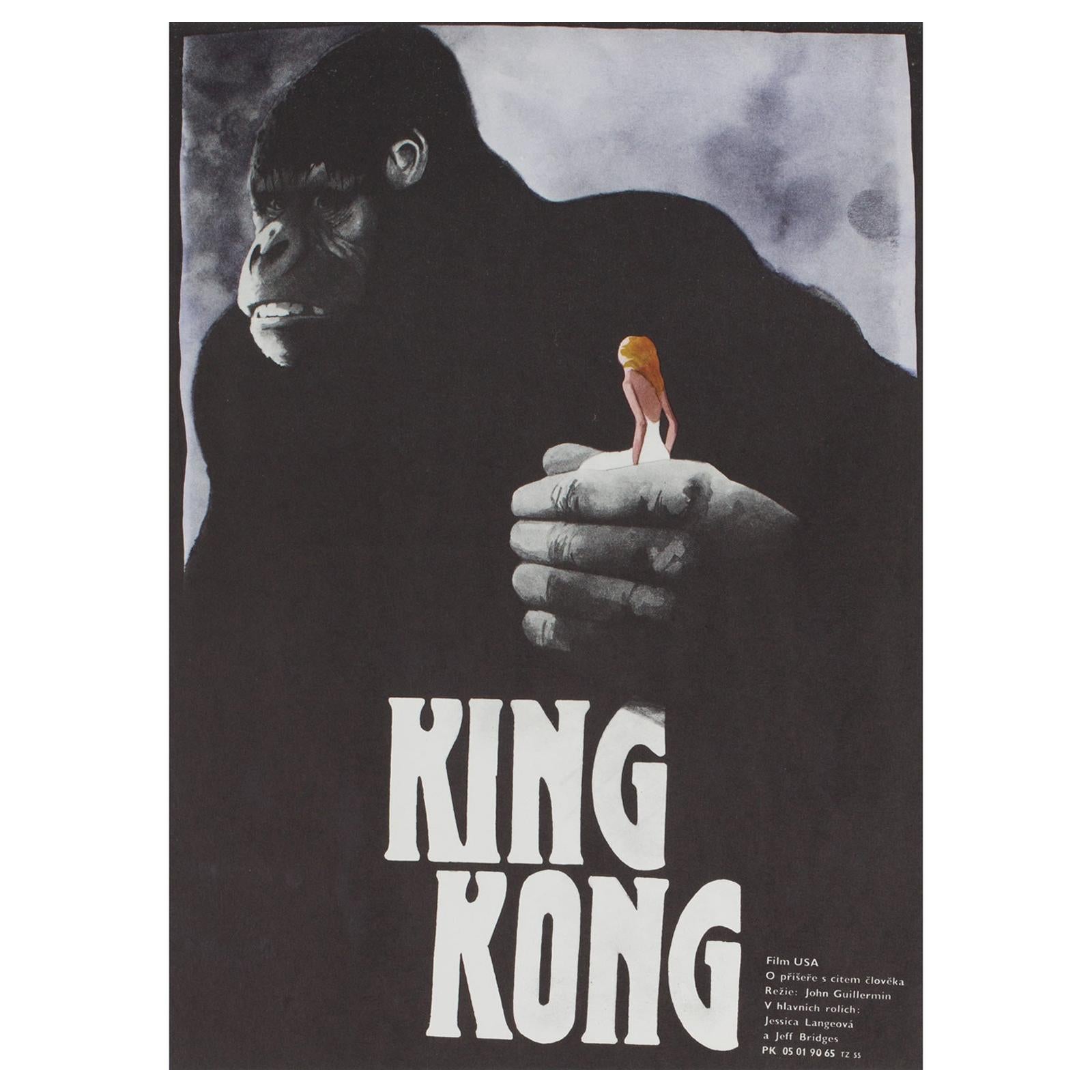 Poster cinematografico ceco A3 di "King Kong" del 1989, Vlach