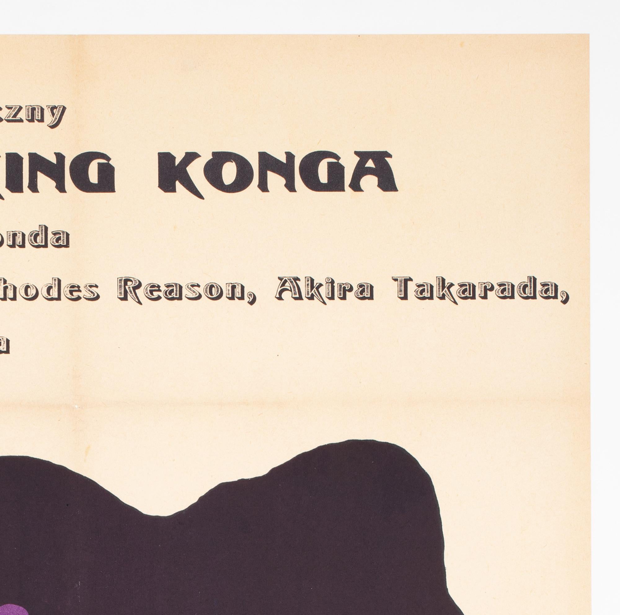 20th Century King Kong Escapes 1968 Polish A1 Film Movie Poster, Mosinski, Linen Backed