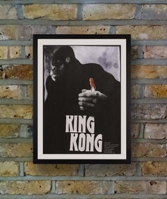 "King Kong" Original Vintage Movie Poster, Czech, 1989