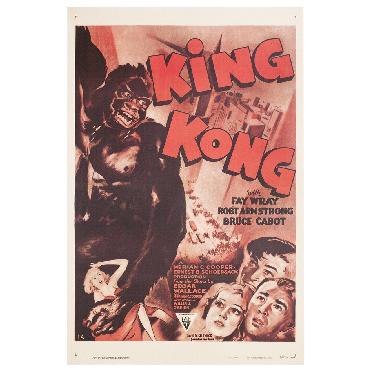 King Kong R1952 U.S. One Sheet Film Poster For Sale