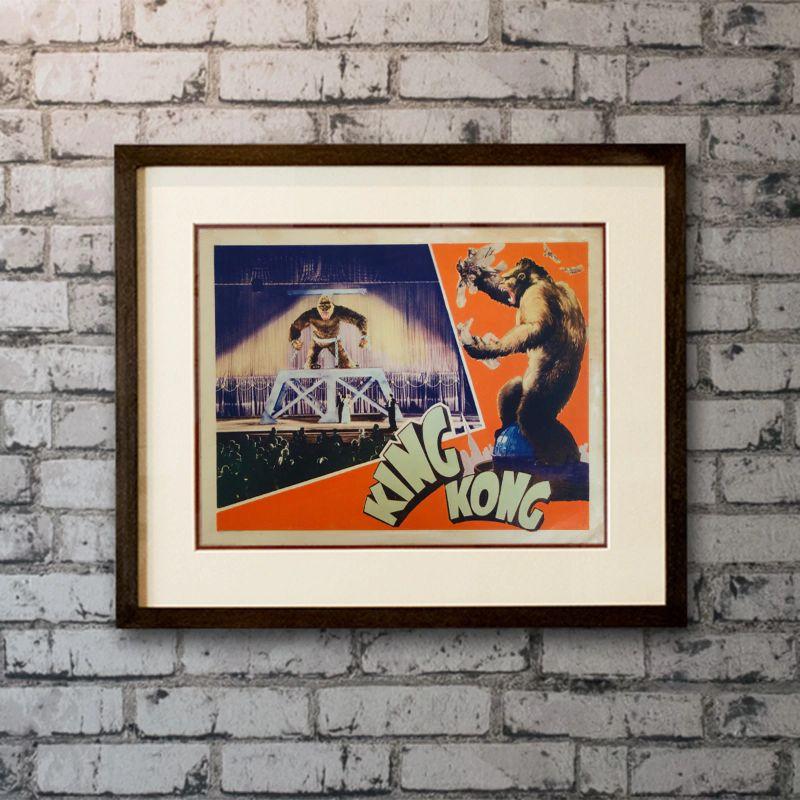 King Kong, Unframed Poster, 1933

Lobby Card (11 x 14 inches). A film crew goes to a tropical island for an exotic location shoot and discovers a colossal ape who takes a shine to their female blonde star. He is then captured and brought back to
