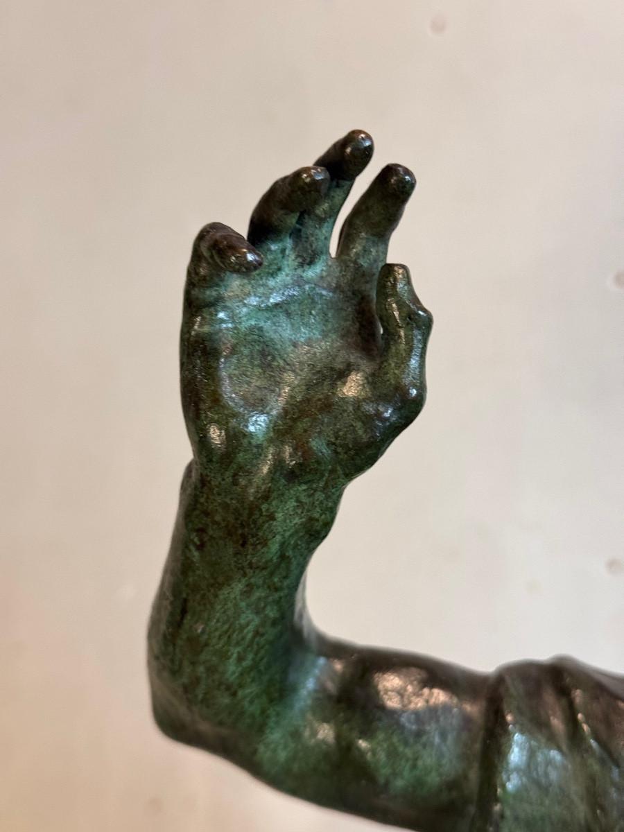 King Lear, Bronze Green patina, Victor Rousseau (1865-1954) About 1905 For Sale 5