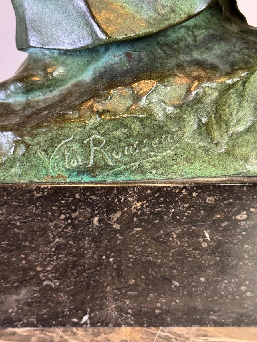 King Lear, Bronze Green patina, Victor Rousseau (1865-1954) About 1905 For Sale 7