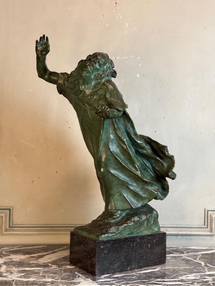 King Lear, Bronze Green patina, Victor Rousseau (1865-1954) About 1905 For Sale 8