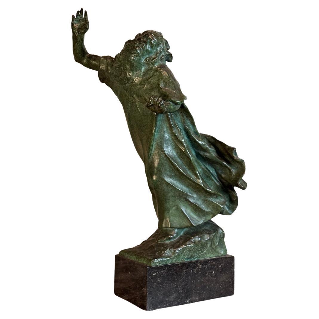 King Lear, Bronze Green patina, Victor Rousseau (1865-1954) About 1905
