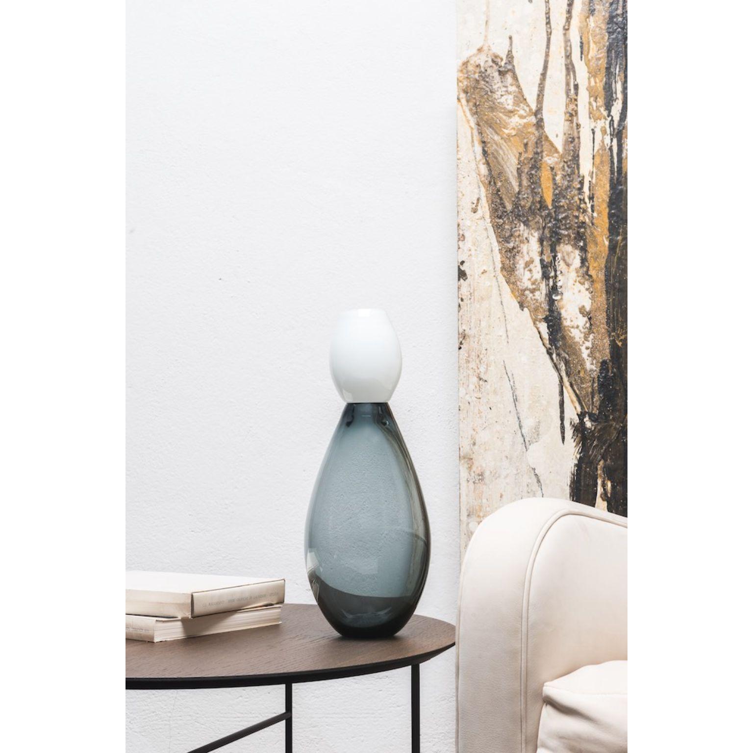 Post-Modern King Light Blue Vase by Purho For Sale