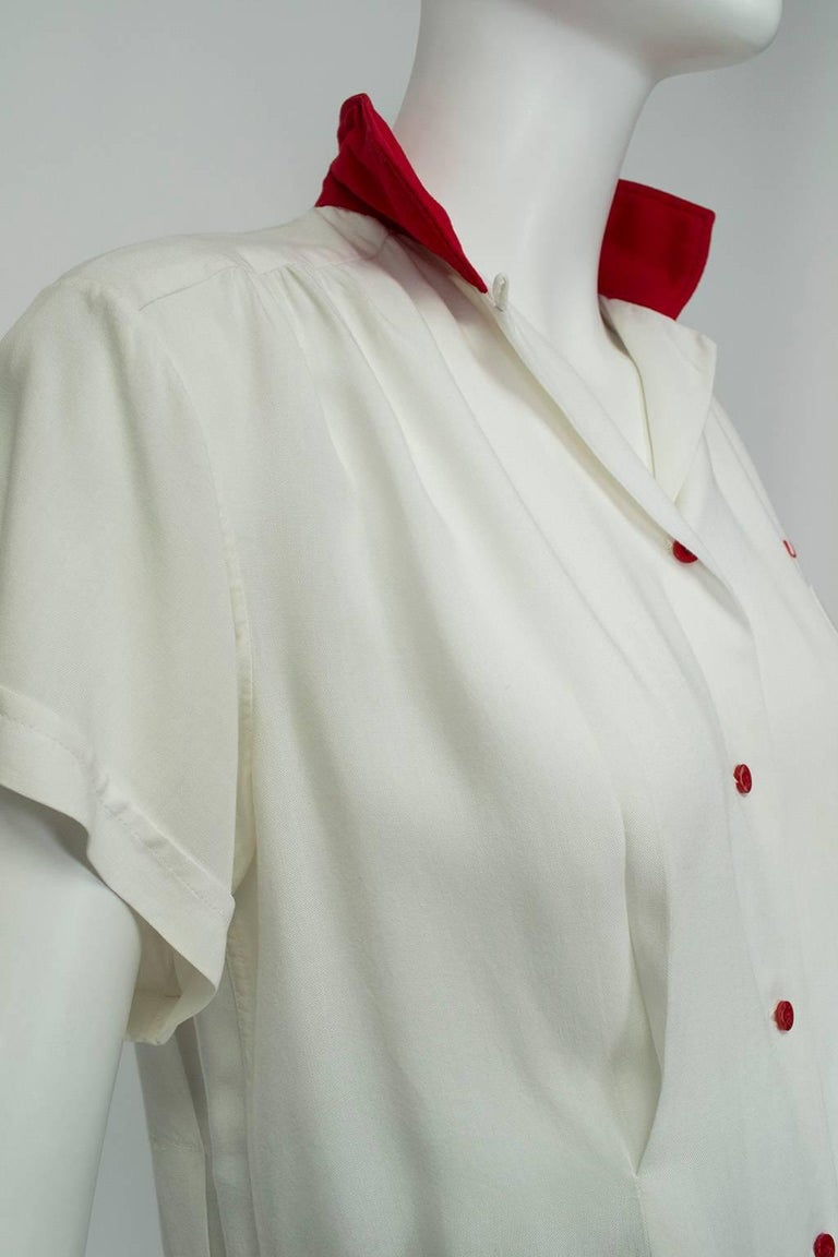 King Louie Double Cola Bowling Shirt Embroidered "Lucille", 1950s For