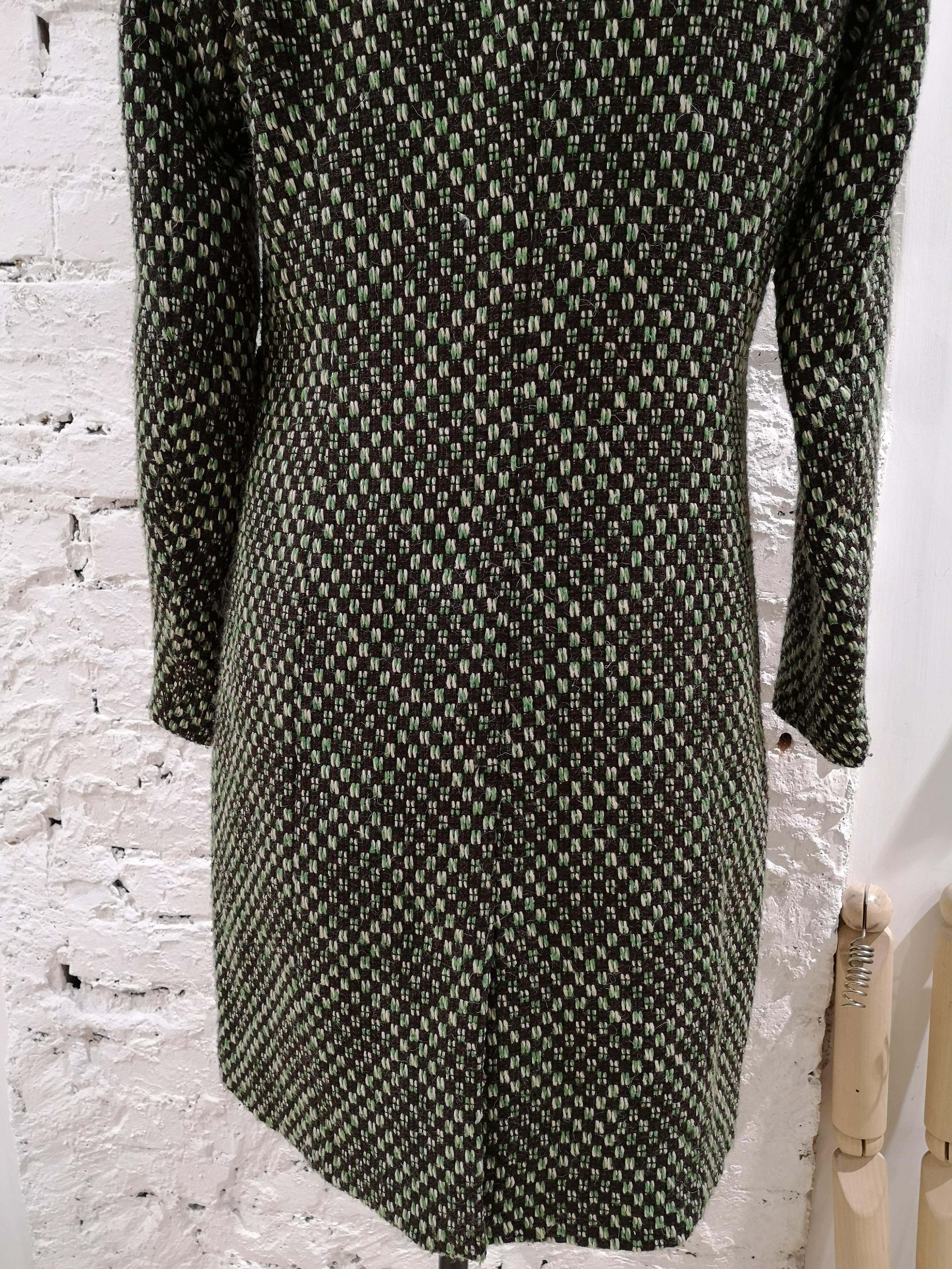 Black King Louie green wool coat For Sale