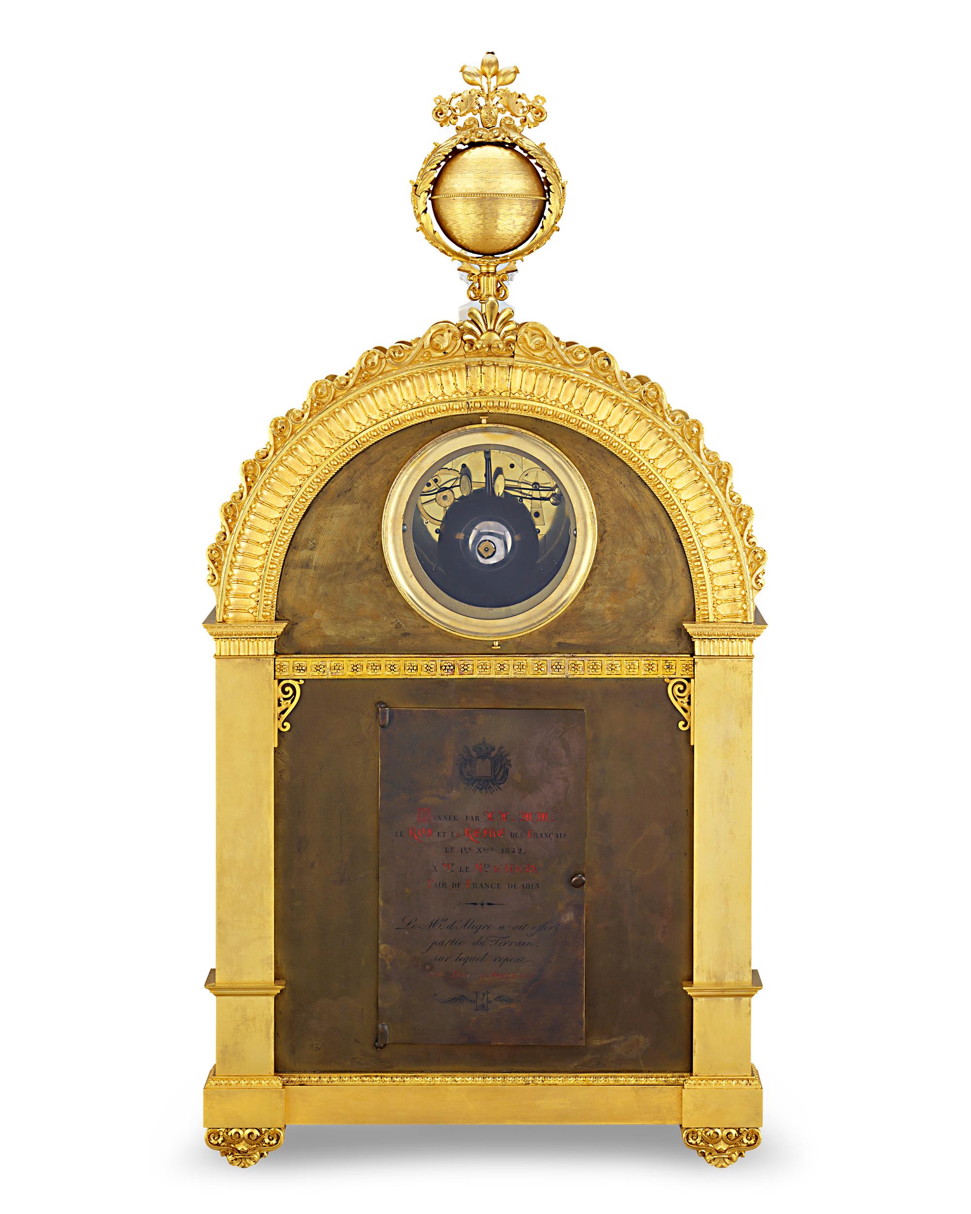King Louis Philippe i of France's Large Mantel Clock with Sèvres Porcelain 1