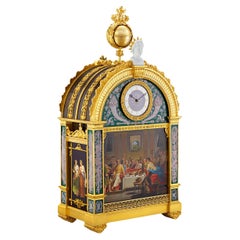 King Louis Philippe i of France's Large Mantel Clock with Sèvres Porcelain