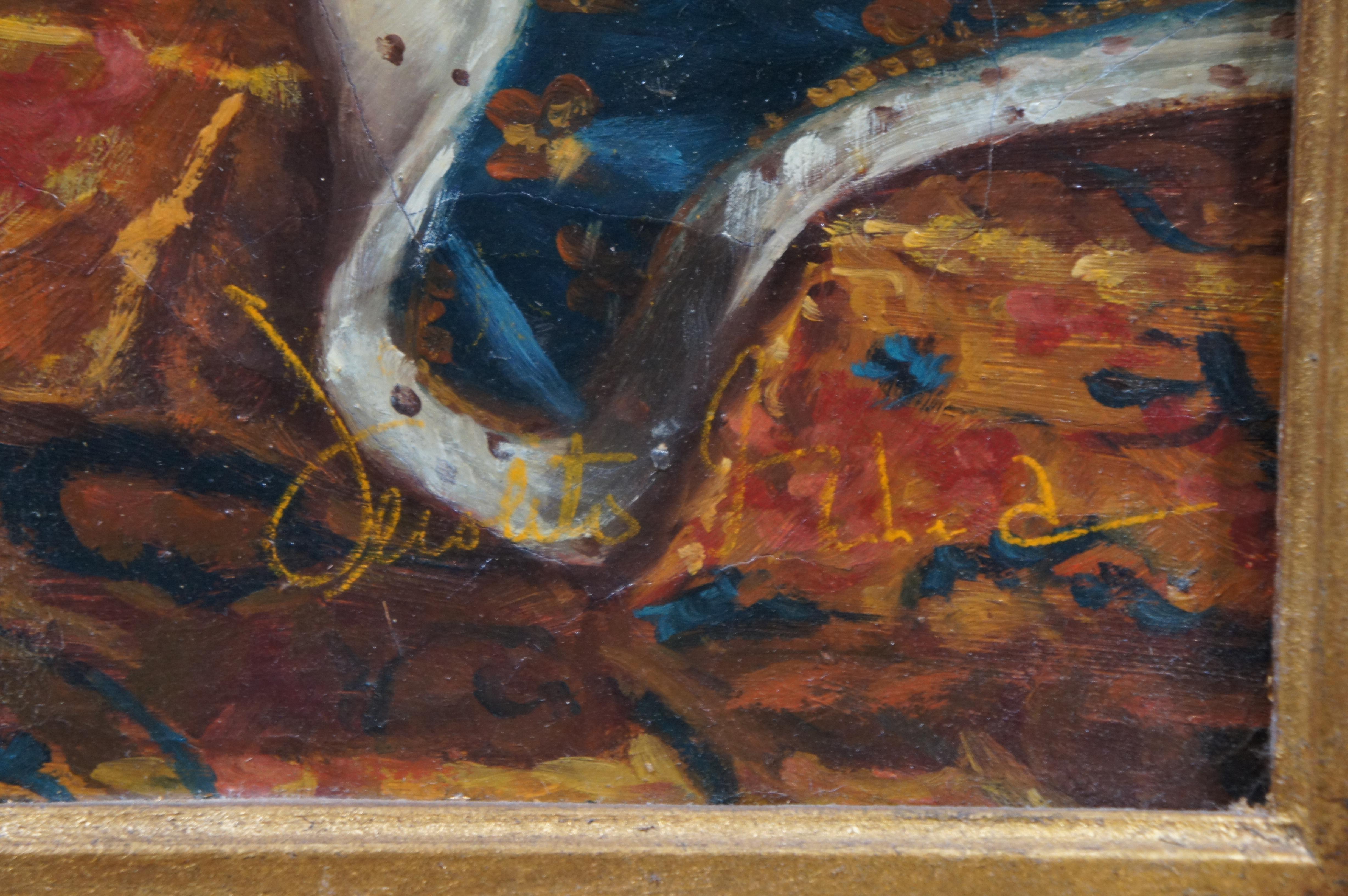 Retrato al óleo del rey Luis XIV con vestiduras reales según Hyacinthe Rigaud 30