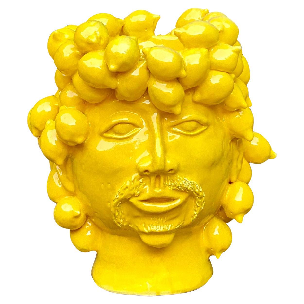 King Of Country Of Lemons Yellow Head Vase