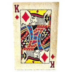 Vintage King of Diamonds Wall Art in Colored Gravel, 1964 USA