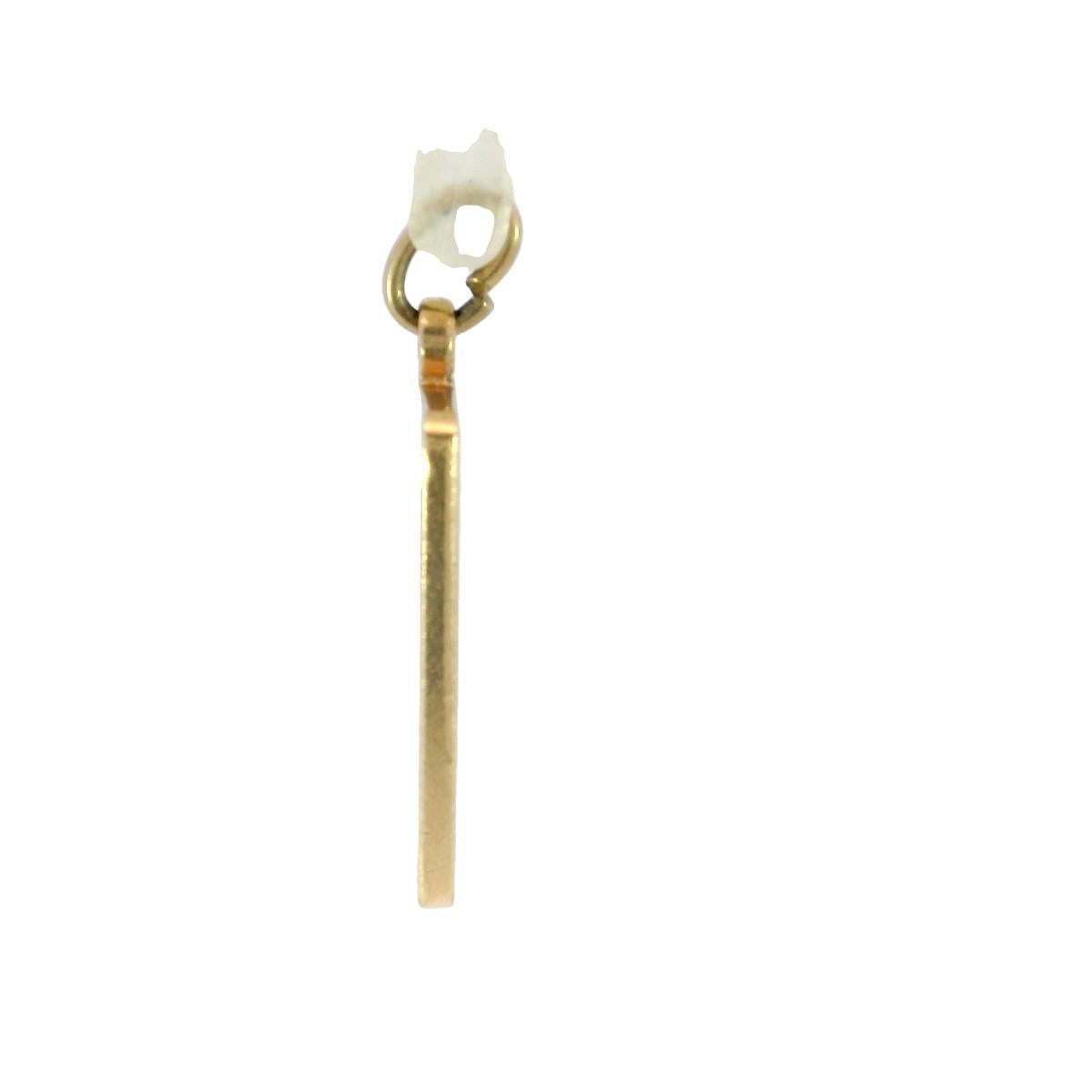 King of Hearts Charm Pendant 14K Yellow Gold Enamel King Card Vintage 1