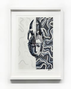 "Electric Baule" Opera contemporanea africana a tecnica mista su carta