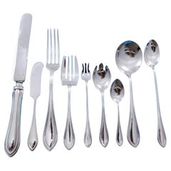 King Philip by Watson Sterling Silver Flatware Service for 6 Set 56 pcs Dinner