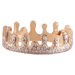 King & Queen  Diamond Band in 18k Gold