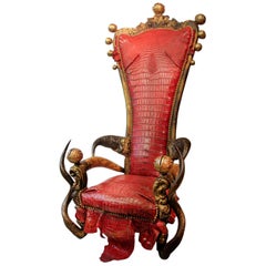 King Red Alligator Throne