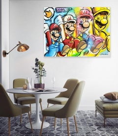 "Level Up", Contemporary pop culture inspired acrylic painting